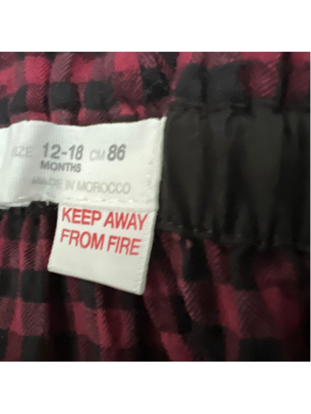 Baby ZARA Casual Dress 12-18 Months Red Black Gingham Sleeveless - Picture 3 of 4